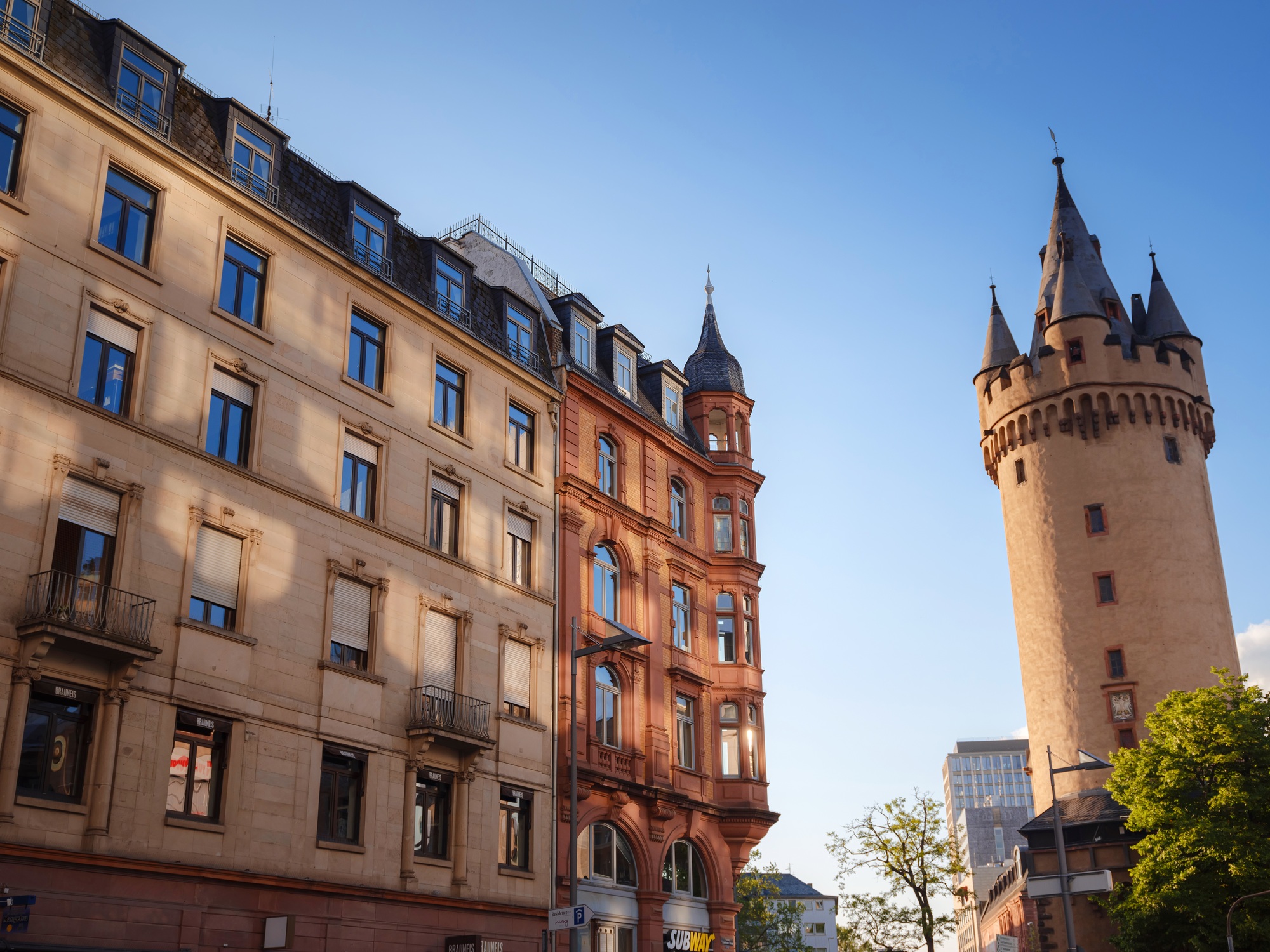 Frankfurt am Main, Germany - May 5, 2023: beautiful center of German city
